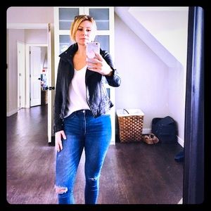 Aritzia black leather mackage jacket